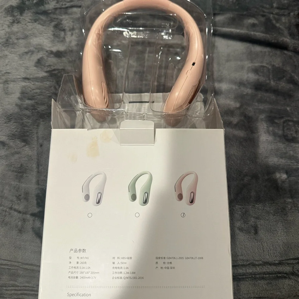 Pink Portable Neck Fan
